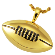 Silver Football Keepsake Pendant Urn for Cremains